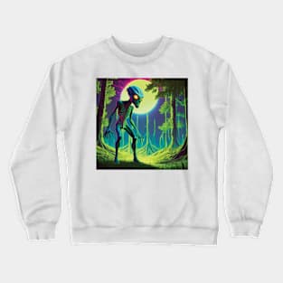 Creature Wandering in the Woods Crewneck Sweatshirt